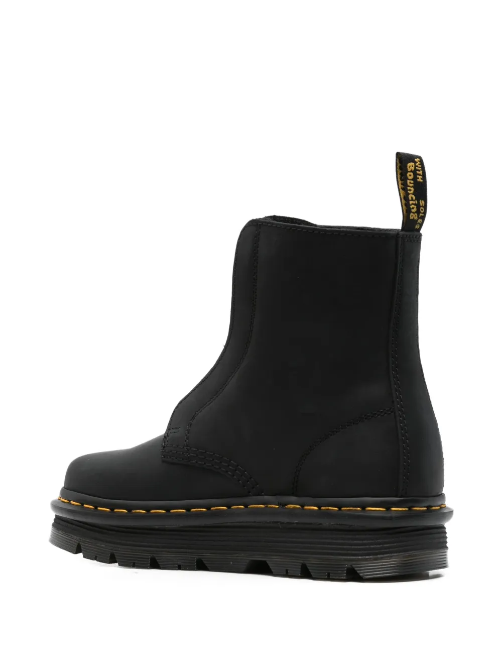 Dr. Martens Leren veterloze slip-on laarzen Zwart