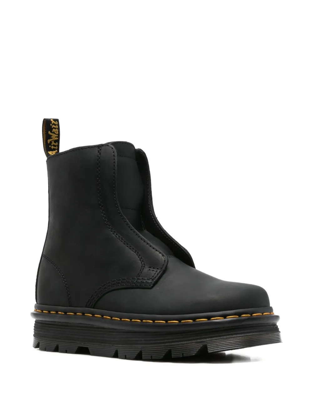 Dr. Martens Leren veterloze slip-on laarzen Zwart