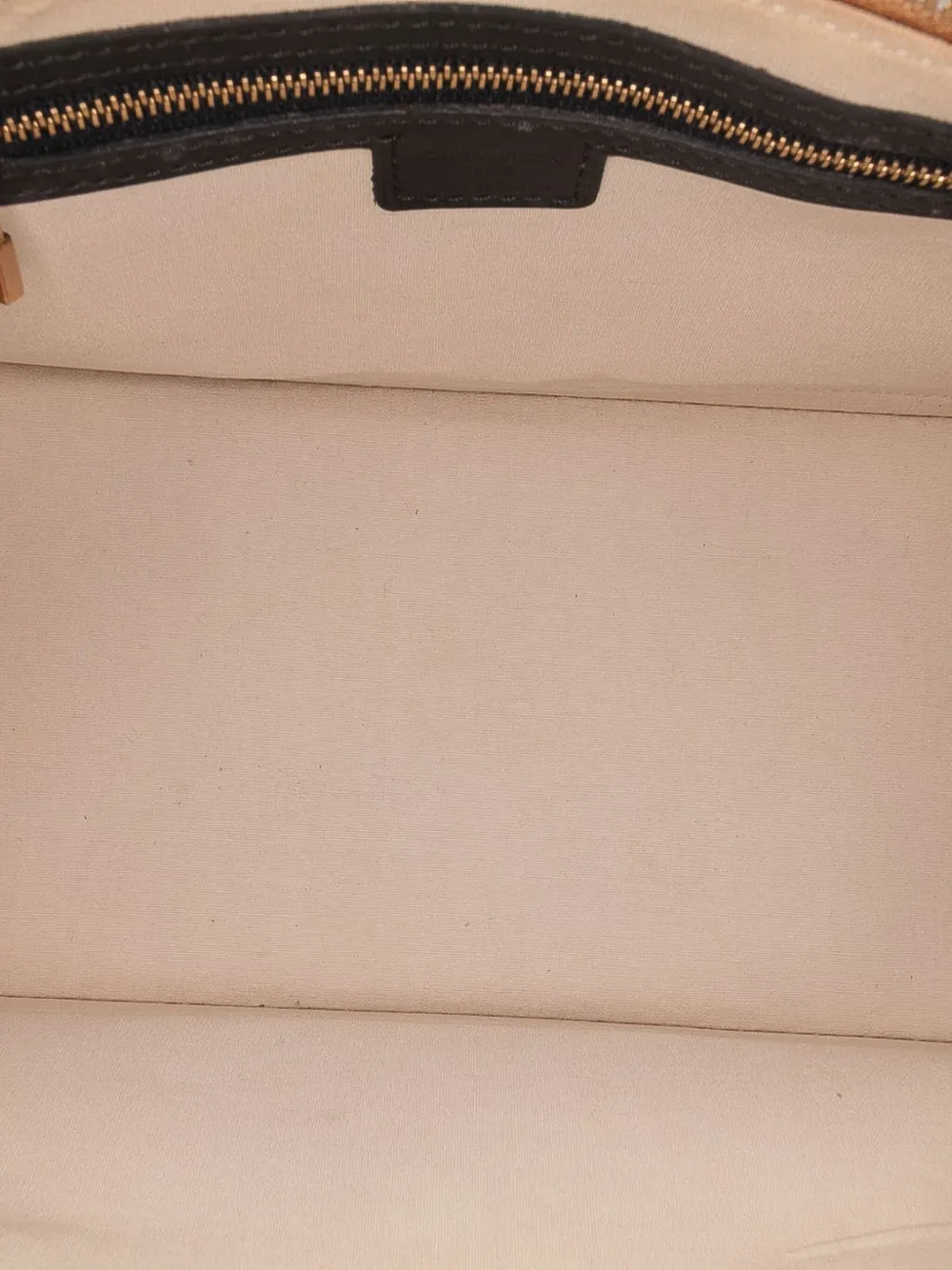 Pre-owned Louis Vuitton 2001 Monogram Mini Lin Alma Horizontal Handbag In Gray