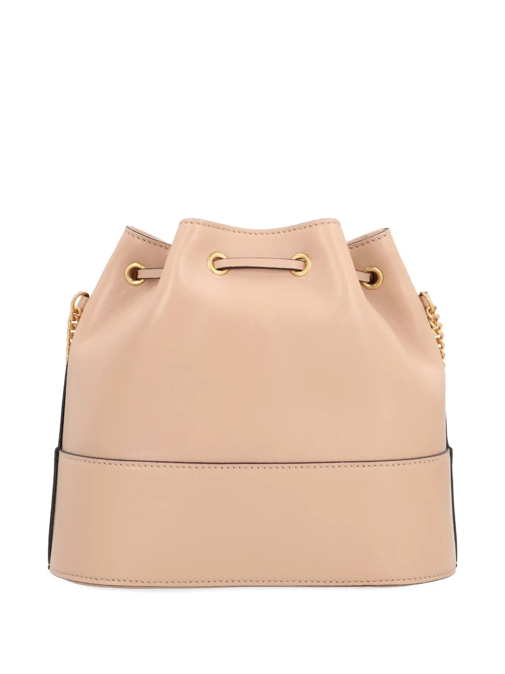 Valentino Mini Vlogo Signature Leather Bucket Bag In Pink