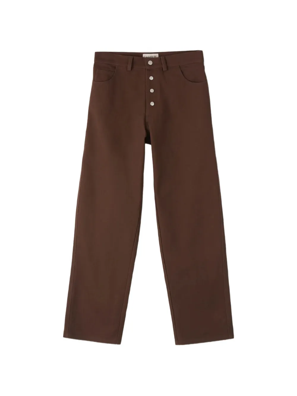 Carrera wide-leg straight-hem trousers - Marrone