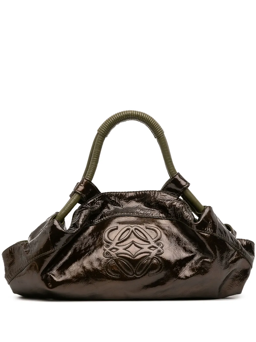 Loewe Pre-Owned 2008 Bicolor Patent Aire hobo bag | Brown | Image 1