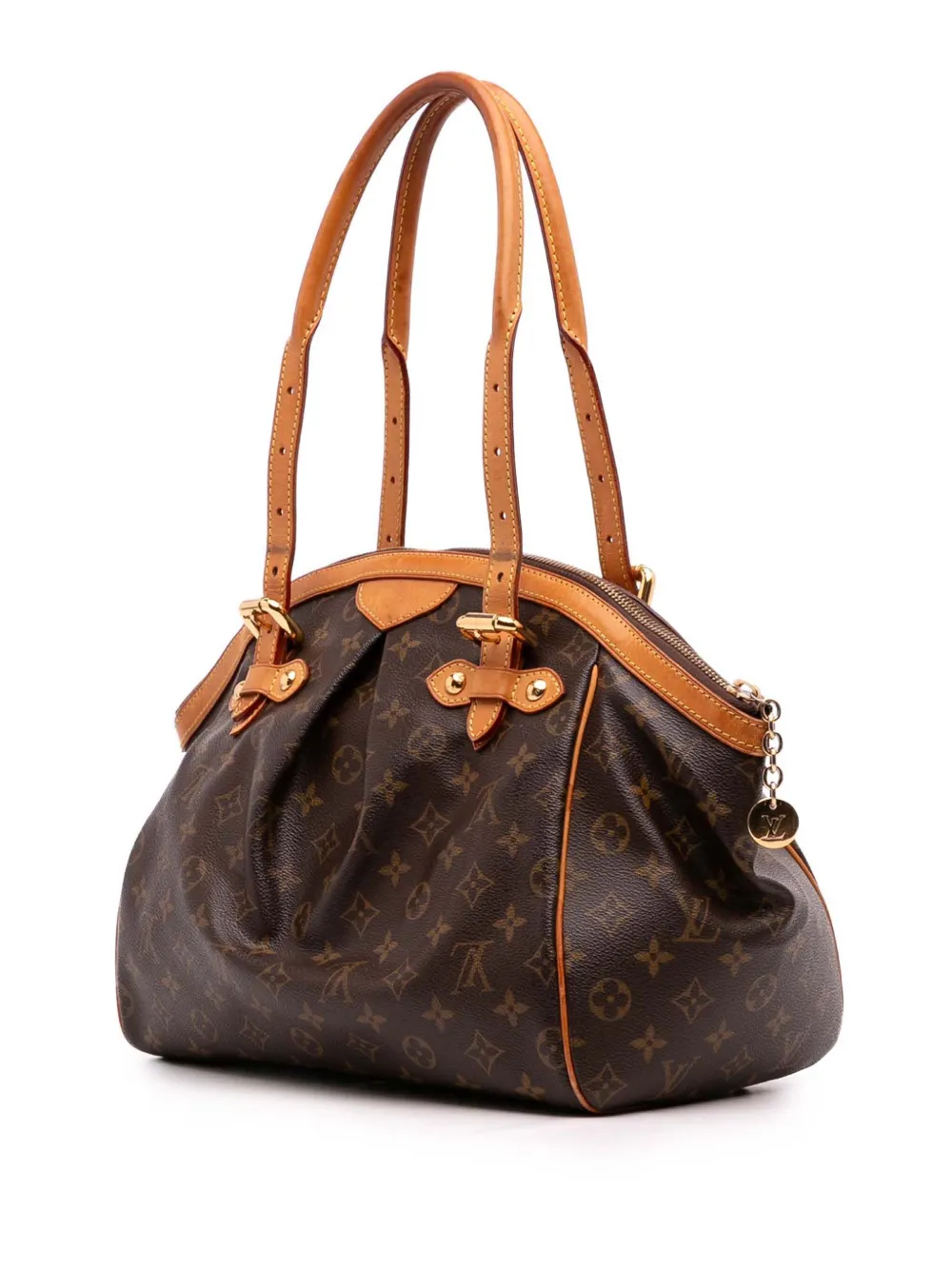 Pre-owned Louis Vuitton 2009 Monogram Tivoli Gm Shoulder Bag In Brown