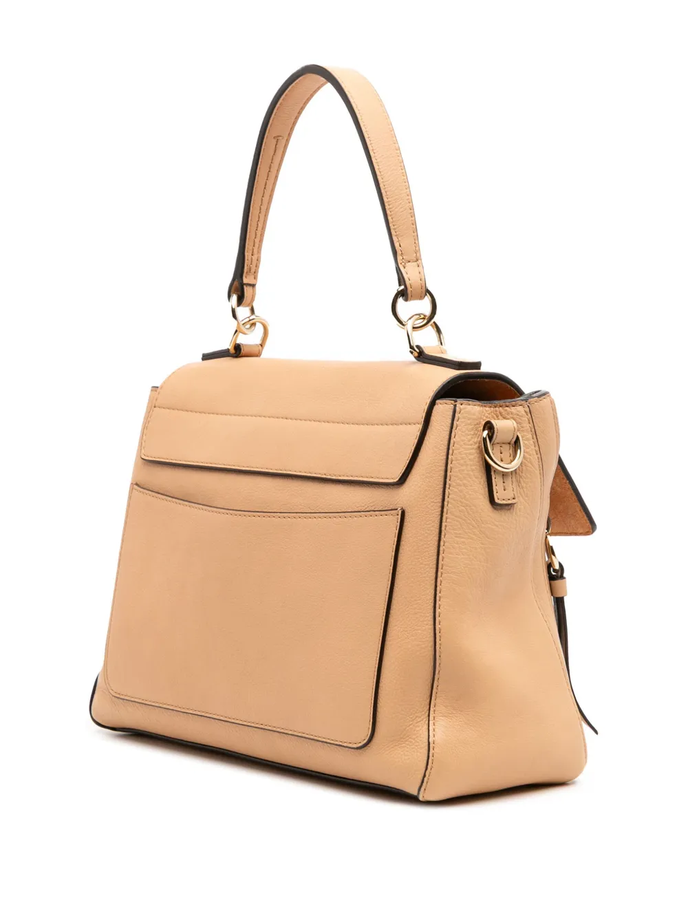 Pre-owned Chloé 2010-2025 Small Leather Faye Day Satchel In Brown