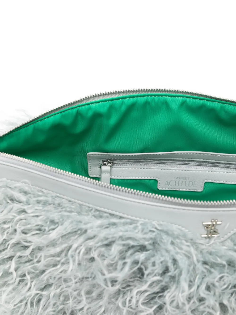 Twinset Wrist-strap Clutch Bag In Gray