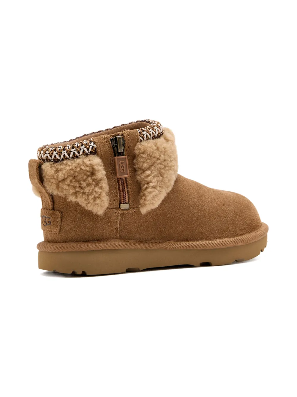 UGG Kids Suède laarzen met rits Bruin