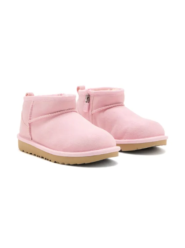UGG Kids ジップ スエードブーツ | ピンク | FARFETCH JP