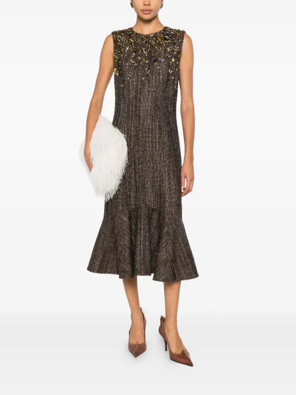 fendi party dress Fendi Cocktail Party Dress Italy Size 42, US 6 Gray Wool & Silk, Gilt  Buttons