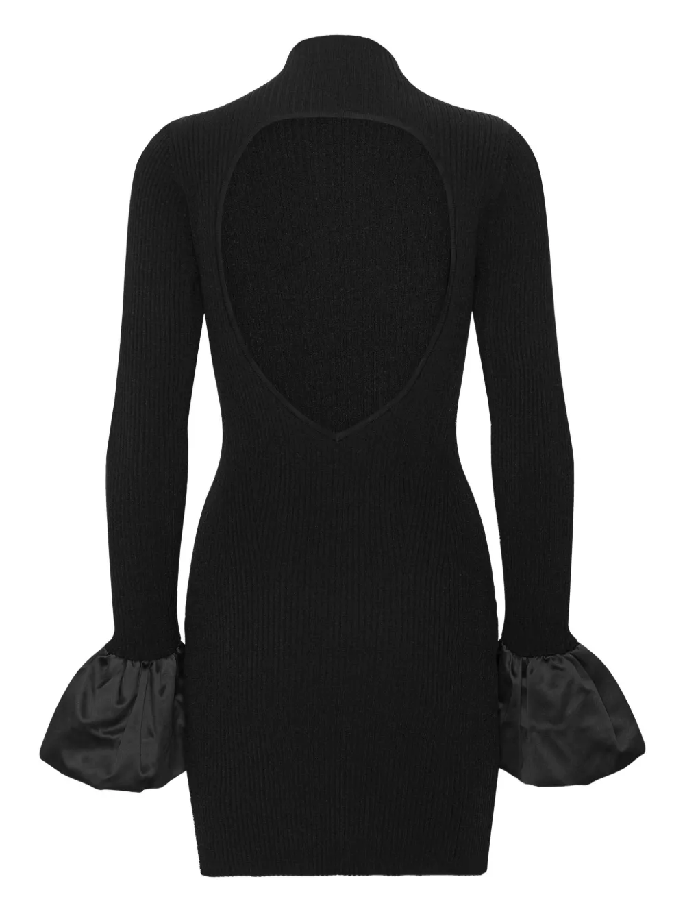 ROTATE BIRGER CHRISTENSEN Gebreide mini-jurk met uitgesneden details - Zwart