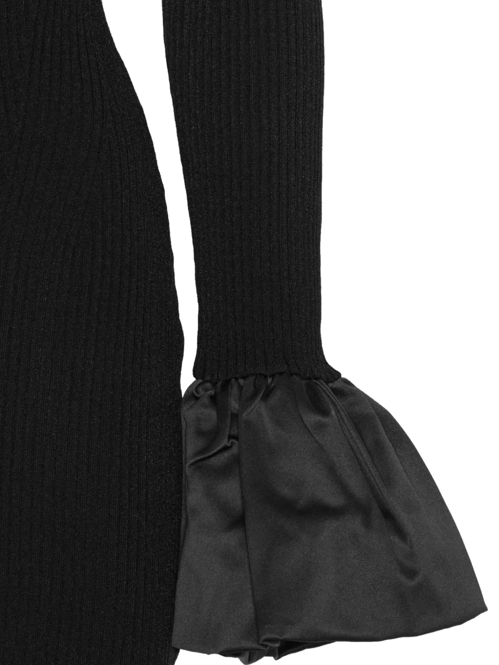 ROTATE BIRGER CHRISTENSEN Gebreide mini-jurk met uitgesneden details Zwart