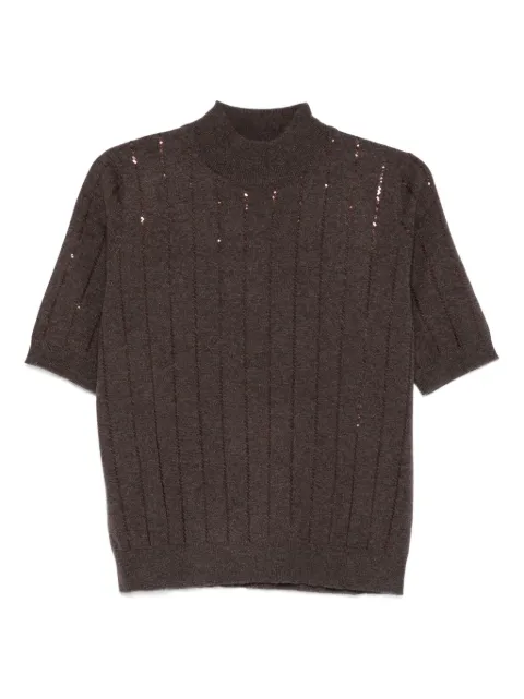 Brunello Cucinelli sequin-embellished cashmere top 