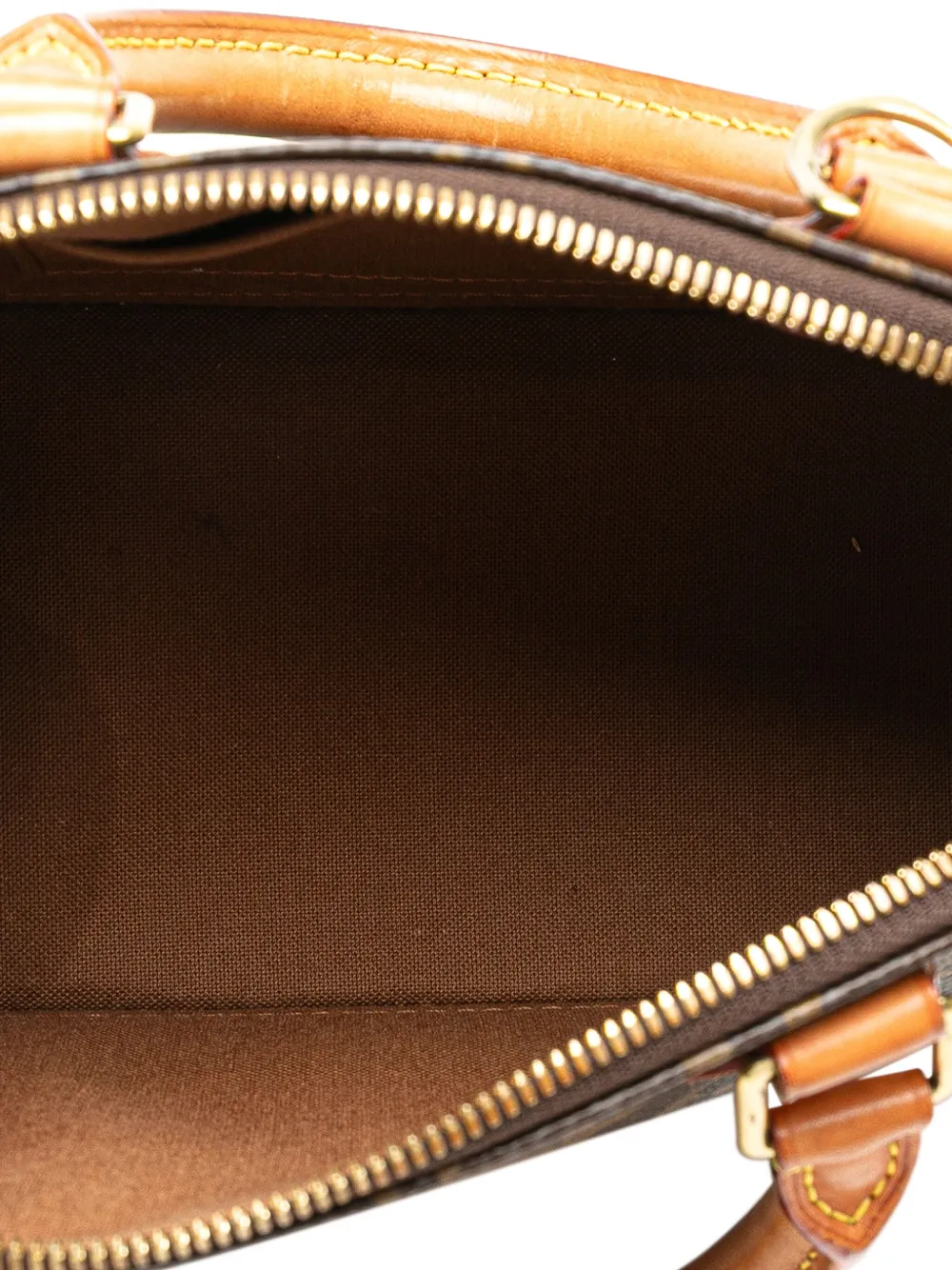 Pre-owned Louis Vuitton 2021-2025 Monogram Alma Bb Satchel In Brown