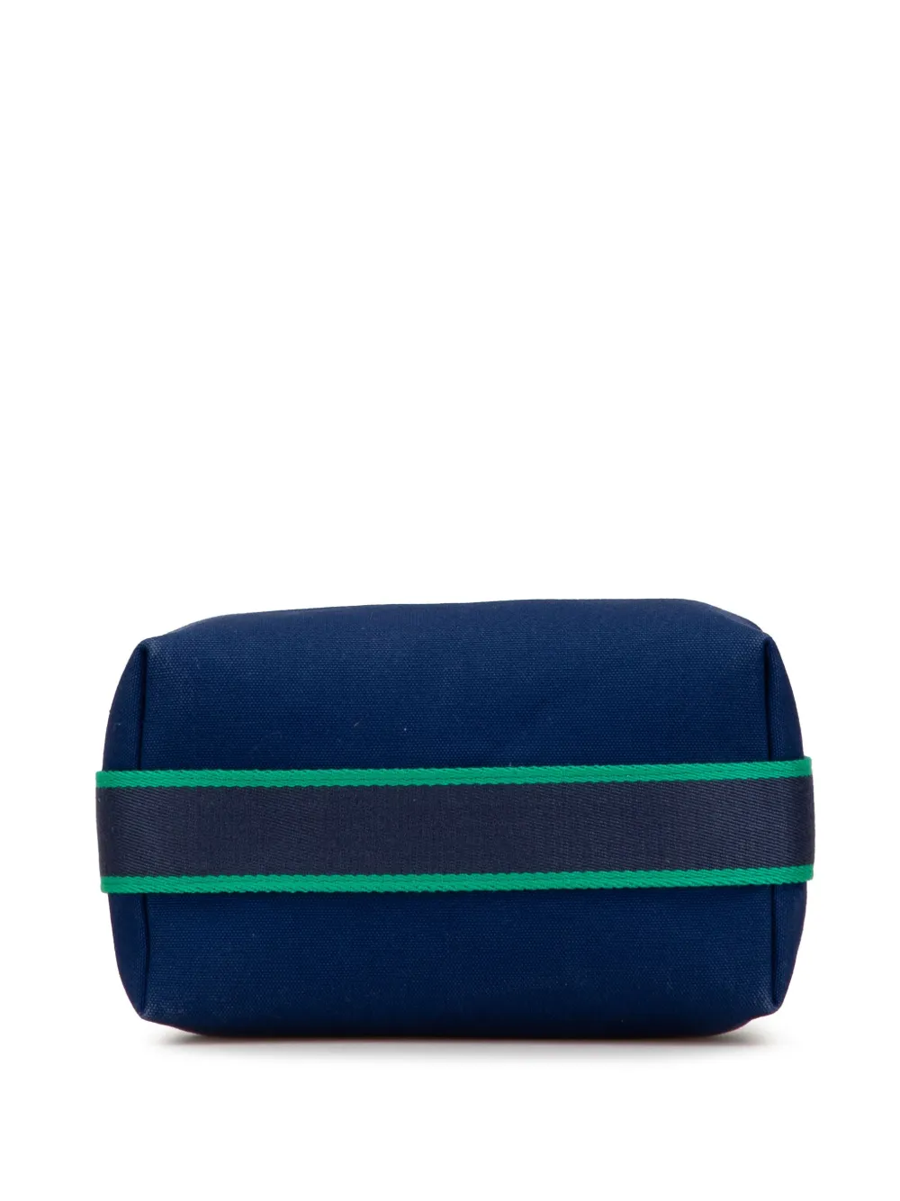 Pre-owned Hermes 2020-2025 Small Canvas Bride A Brac Case Vanity Bag In Blue