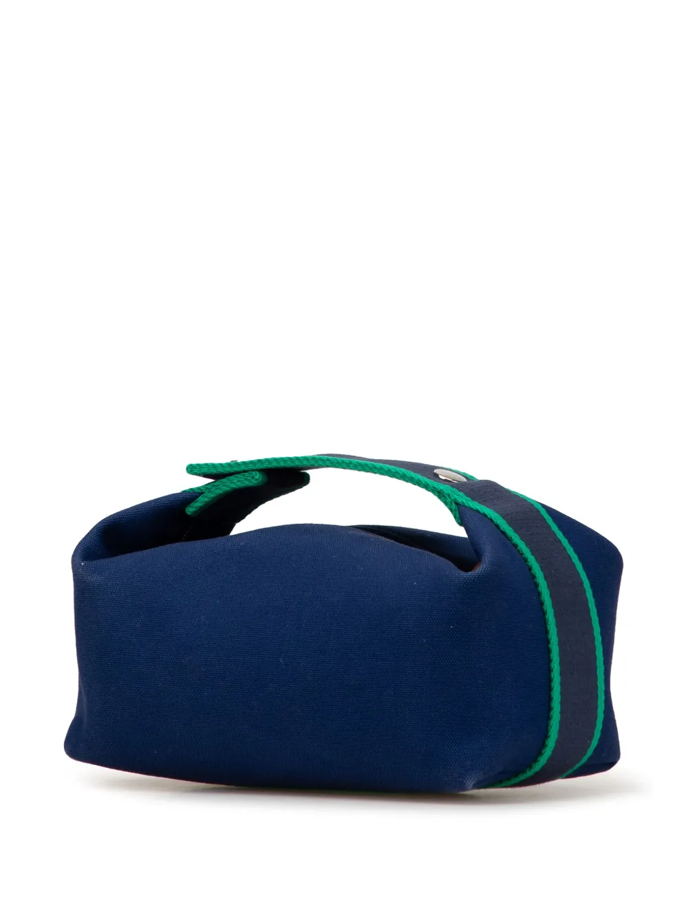 Pre-owned Hermes 2020-2025 Small Canvas Bride A Brac Case Vanity Bag In Blue
