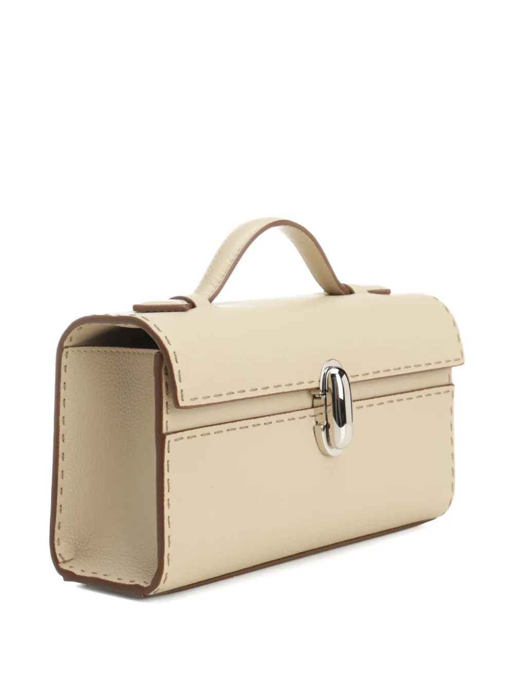 Savette Symmetry canvas clutch Beige