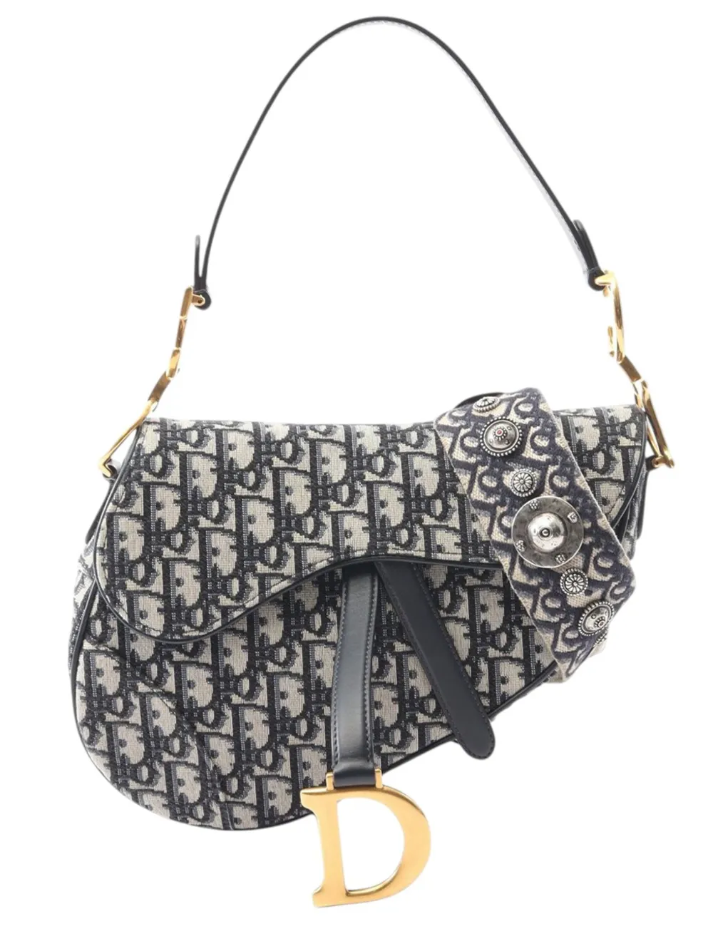 Christian Dior Pre-Owned 2019 Oblique Canvas Saddle Bag handbag - ブラウン Christian Dior Pre-Owned 2019 Oblique Canvas Saddle Bag handbag - ブラウン