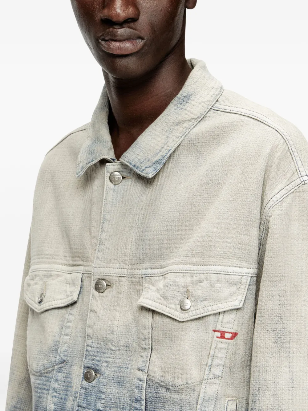 Diesel D-ranger denim jack Grijs