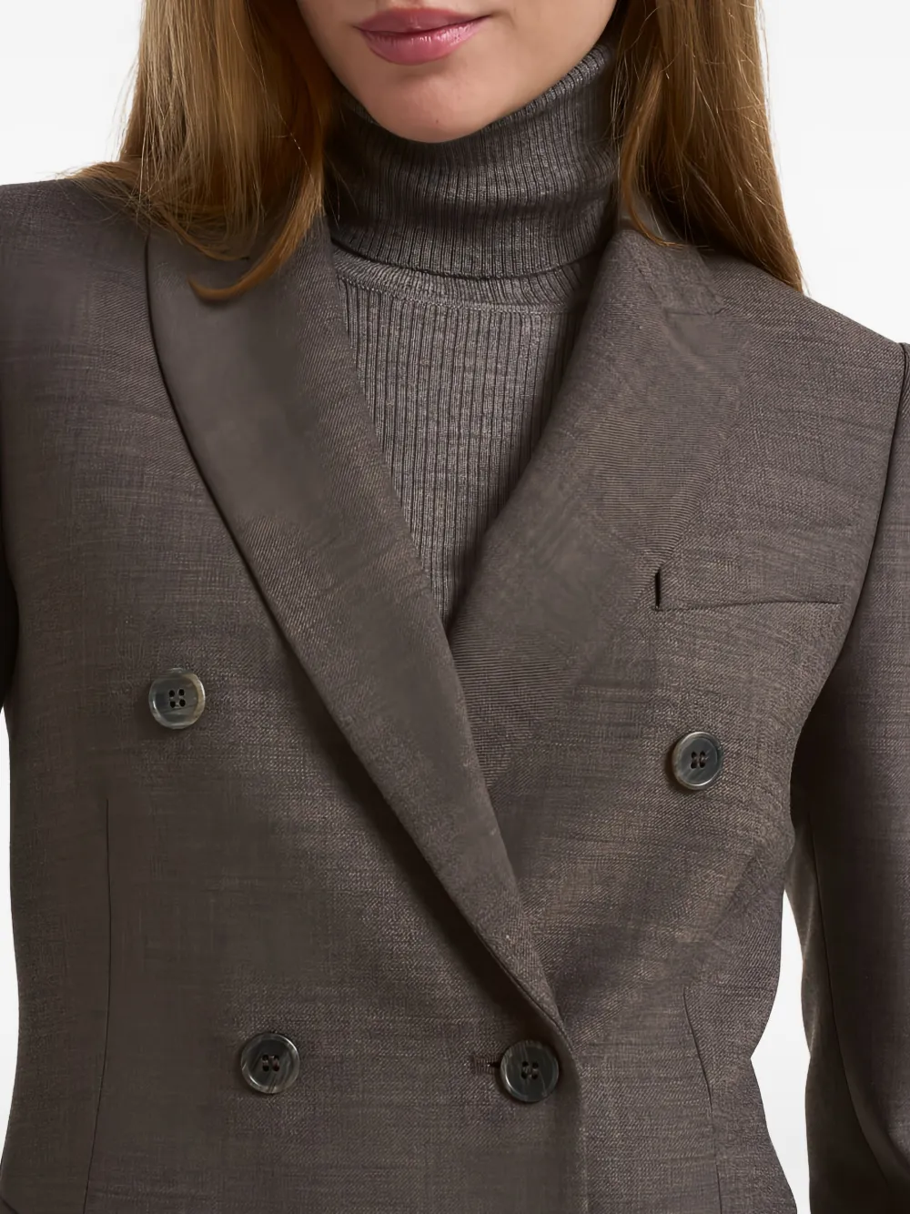 P.a.r.o.s.h Double-breasted Blazer In Brown