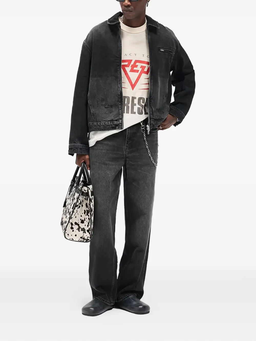 Represent distressed-effect denim jacket | Denim Jackets | Image 2