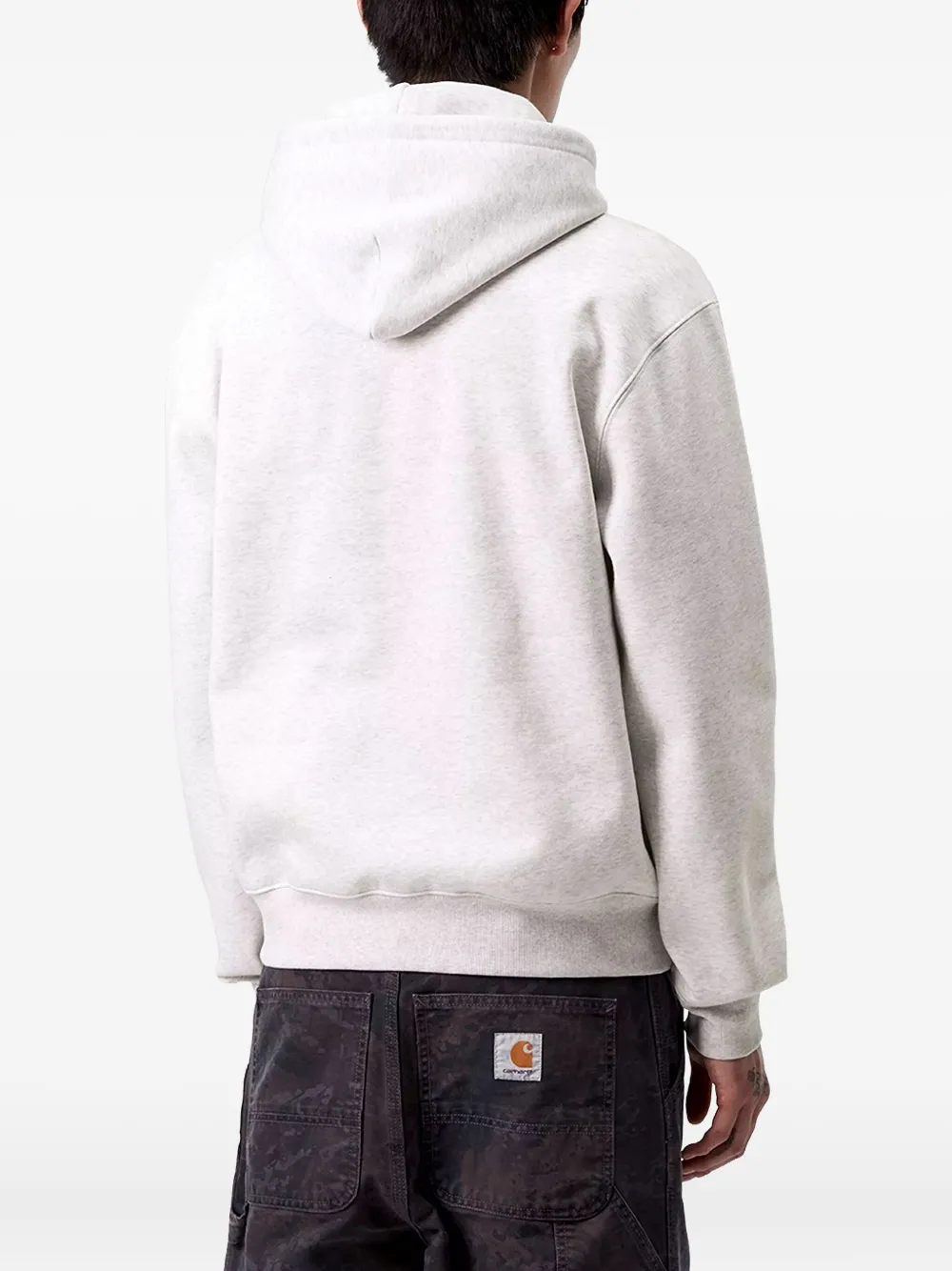 Carhartt Logo Hoodie In Gray