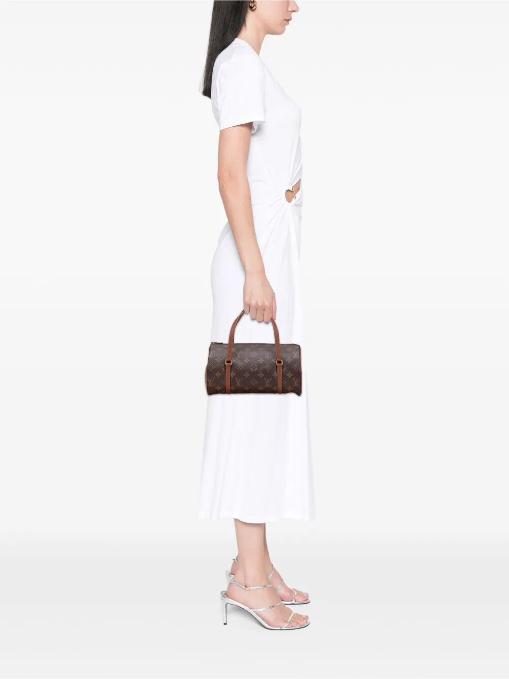 Pre-owned Louis Vuitton 2001 Monogram Papillon 26 Handbag In Brown