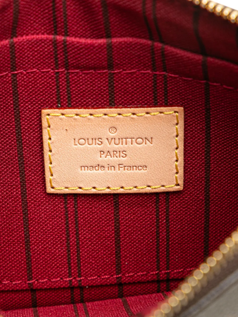 Pre-owned Louis Vuitton 2013 Monogram Neverfull Pouch In Brown