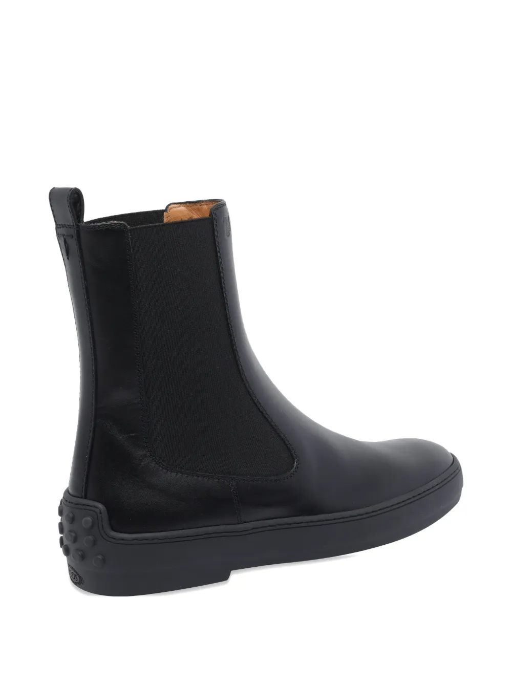 Tod's Leren laarzen met ronde neus Zwart