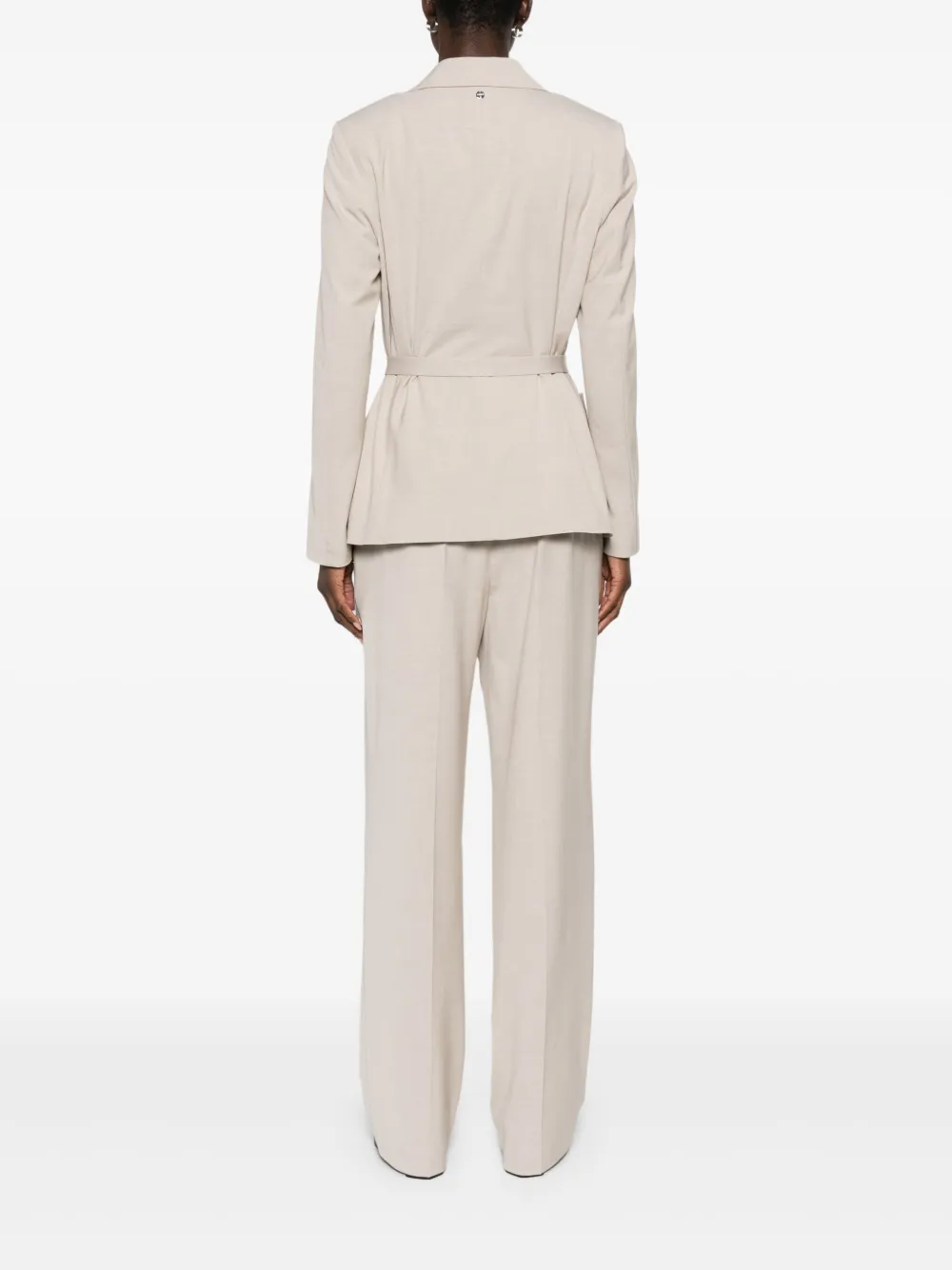 Marccain Belted Fitted Jacket In Gold