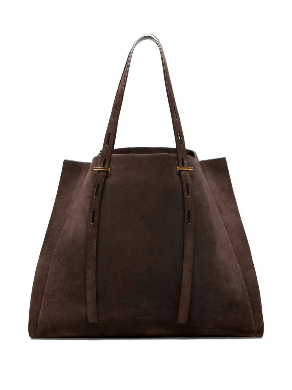 MINO BOSSI Paula suede tote bag - Bruin