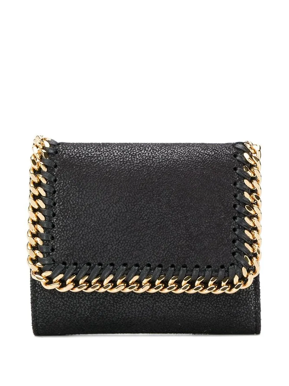 Stella Mccartney Falabella Small Flap Wallet In Black