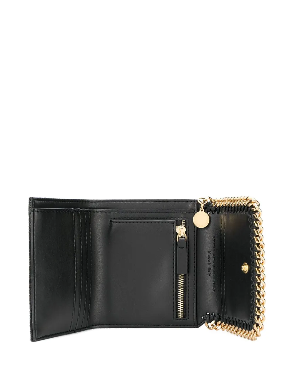 Stella Mccartney Falabella Small Flap Wallet In Black