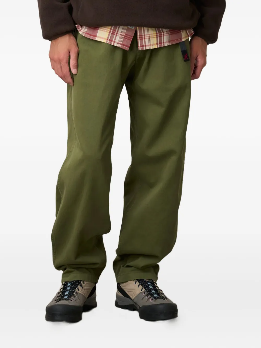 Gramicci Broek met elastische taille en gesp Groen