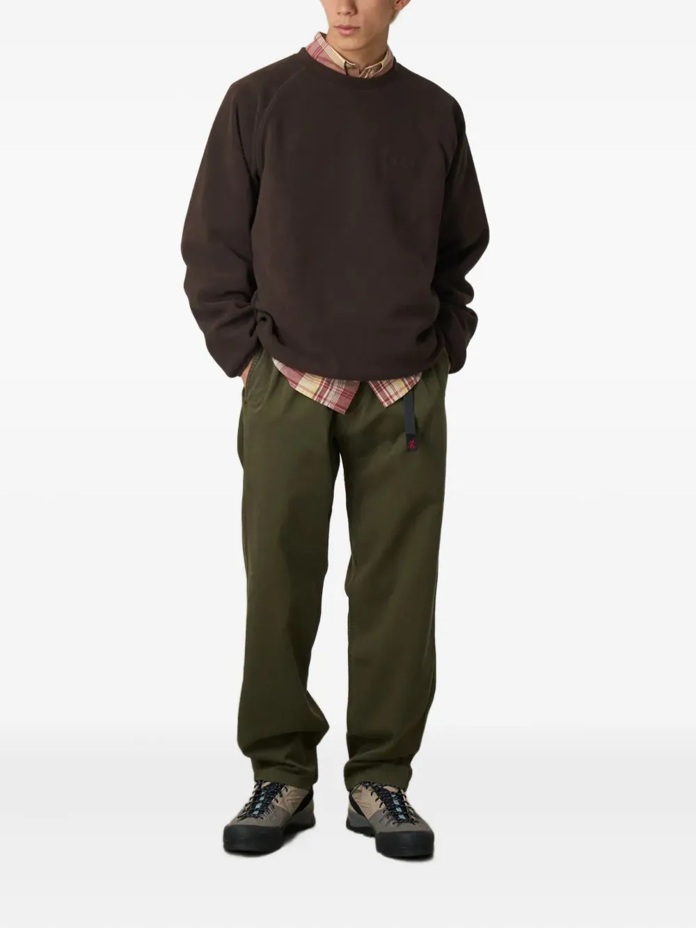 Gramicci elasticated-waist buckle trousers - Groen