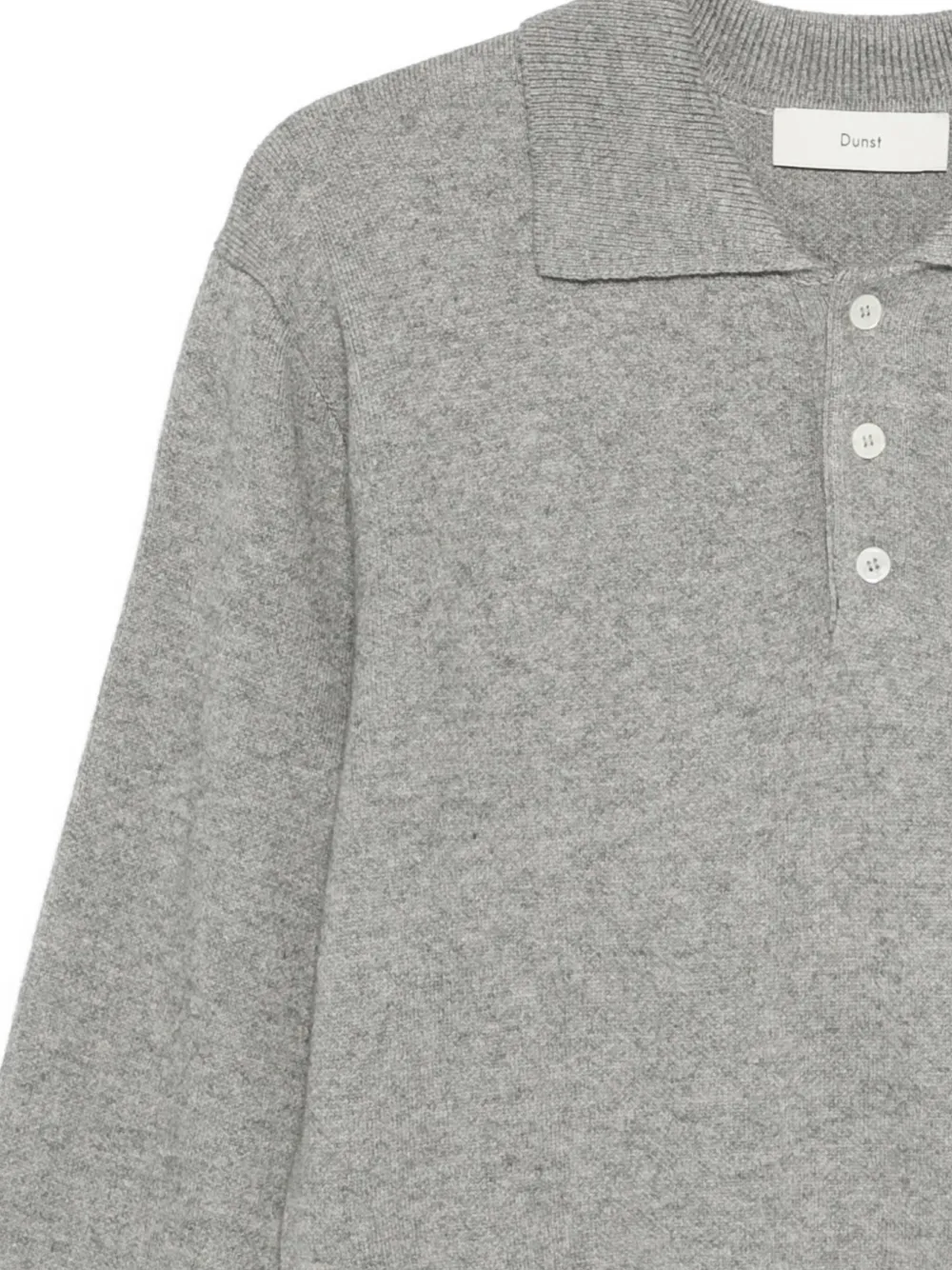 DUNST Kasjmier poloshirt Grijs