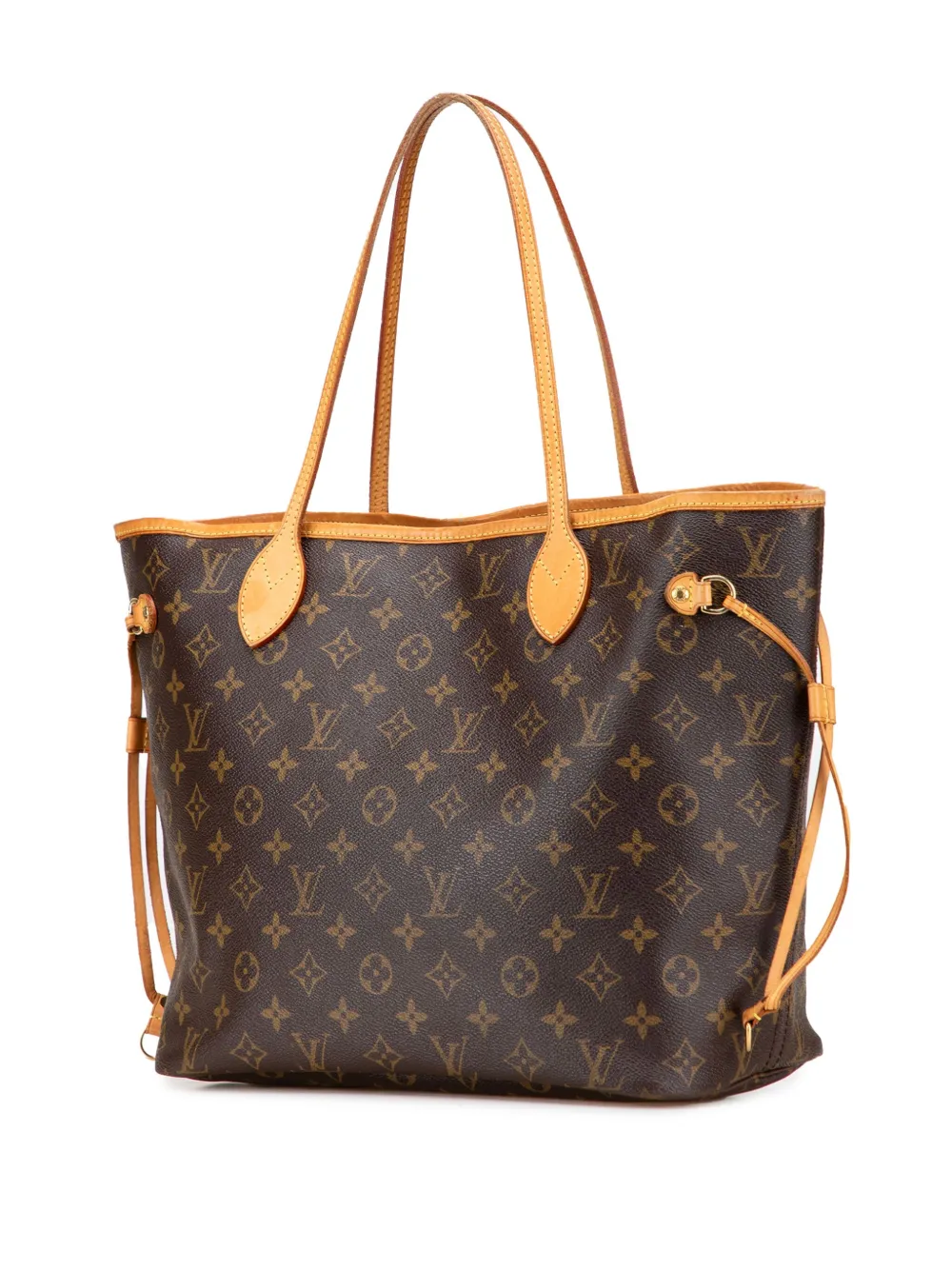 Pre-owned Louis Vuitton 2007 Monogram Neverfull Mm Tote Bag In Brown