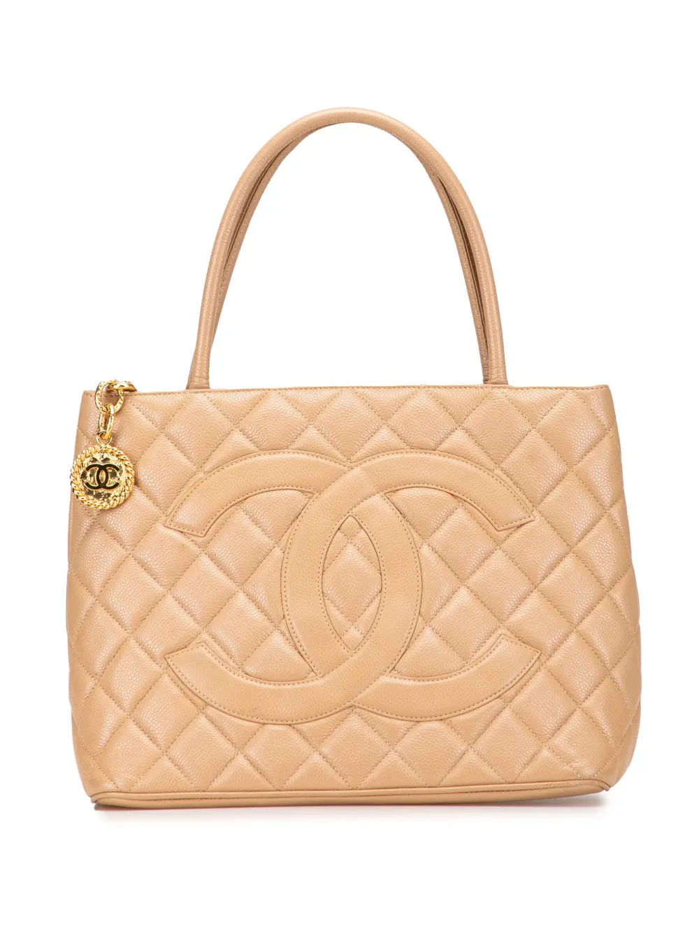 CHANEL Pre-Owned 2002-2003 Caviar Medallion tote bag - Marrone