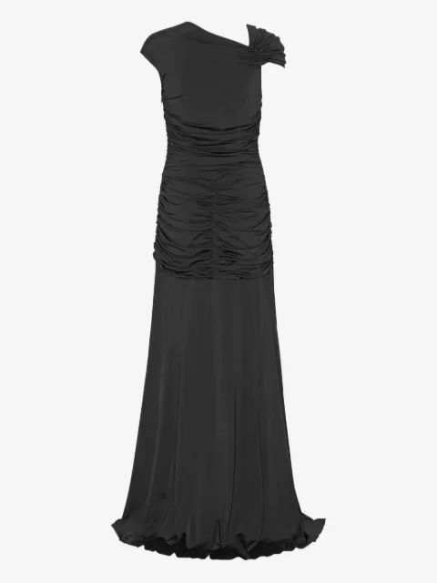 ROTATE BIRGER CHRISTENSEN maxi asymmetric dress black