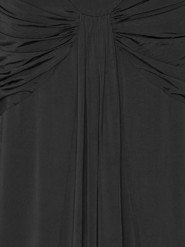 rotate birger christensen asymmetric appliqu midi dress ROTATE BIRGER CHRISTENSEN Asymmetric Maxi Dress | Black