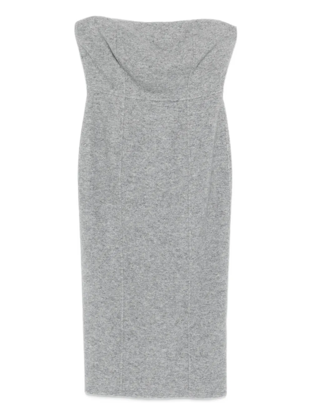 Max Mara Abito midi senza spalline - Grigio