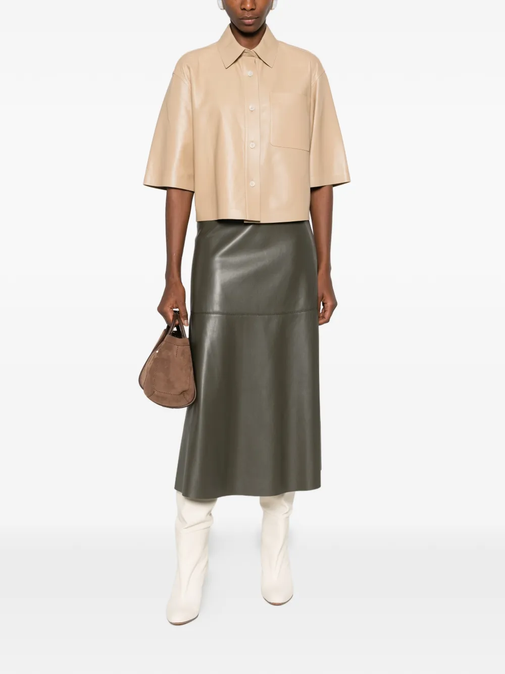 Max Mara Arcella Cropped-Lederjacke | Lederjacken | Image 2