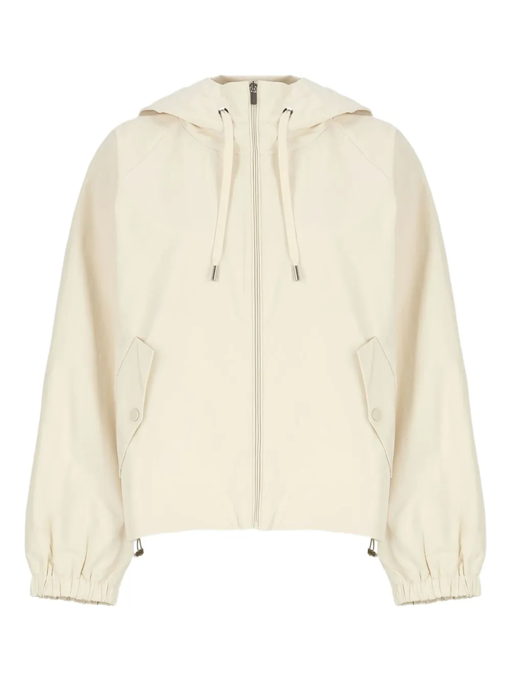 Max Mara Hooded Windbreaker In Neutral