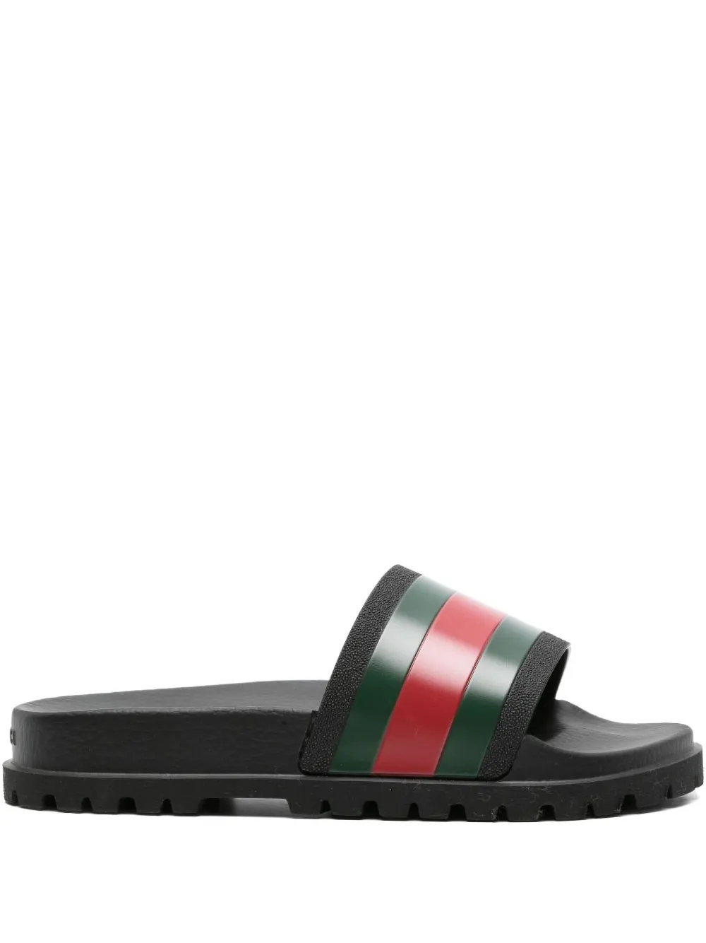 Gucci Slide com detalhe web | Preto | Image 1
