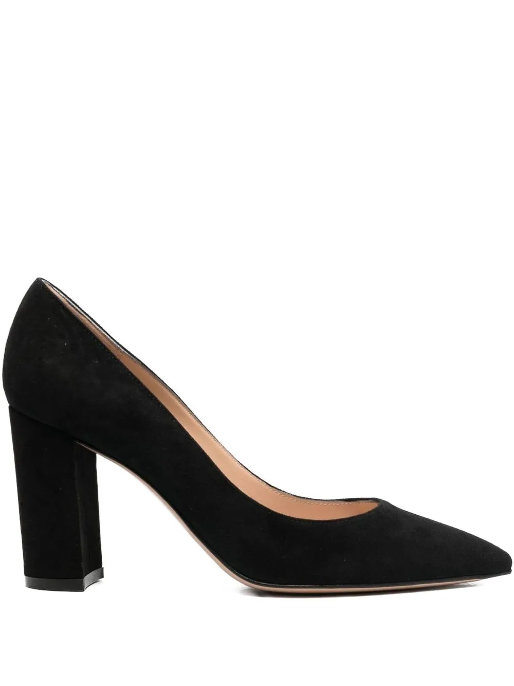 Gianvito Rossi 85mm Piper pointed block-heel pumps | Black | Image 1