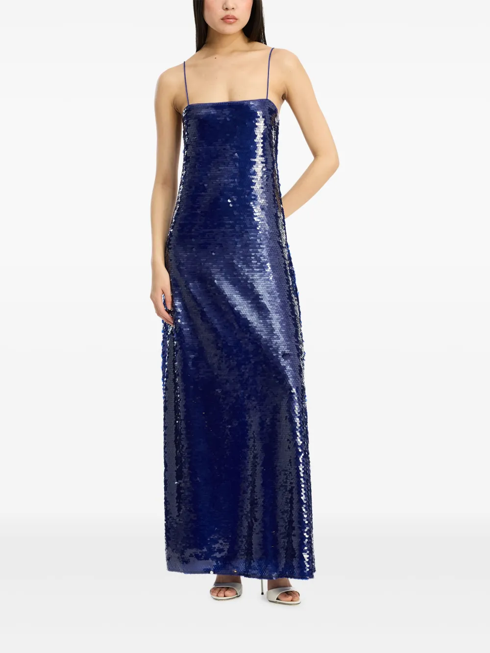 ROTATE BIRGER CHRISTENSEN Verfraaide maxi-jurk - Blauw