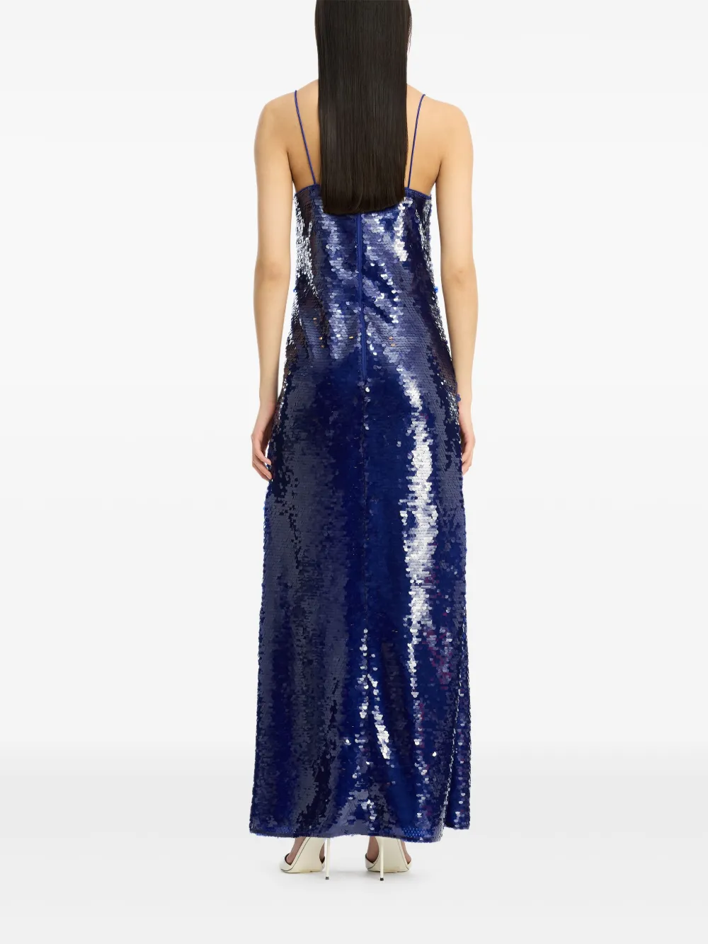 ROTATE BIRGER CHRISTENSEN Verfraaide maxi-jurk Blauw