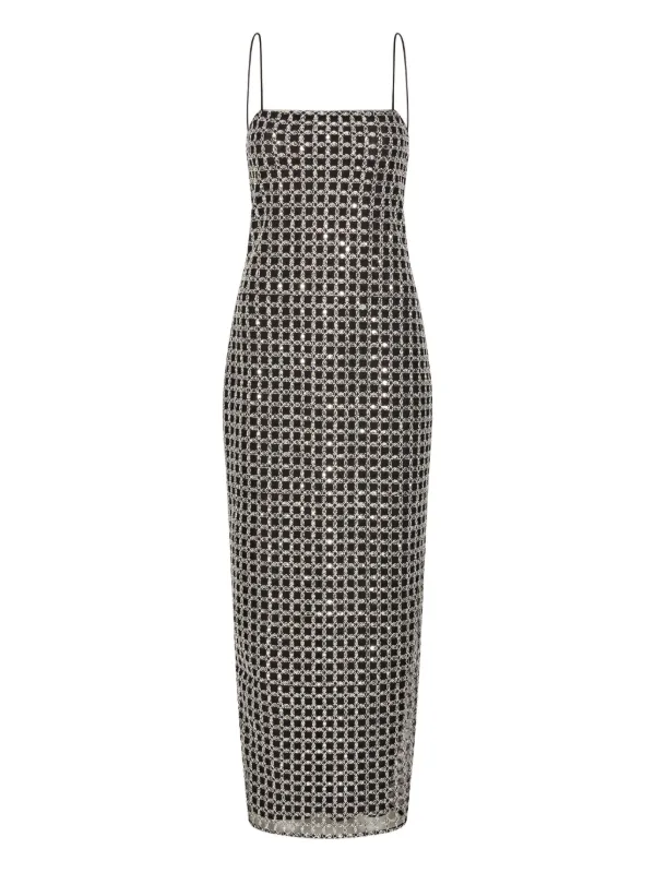 ROTATE BIRGER CHRISTENSEN Beaded Slip Maxi Dress | Black | FARFETCH