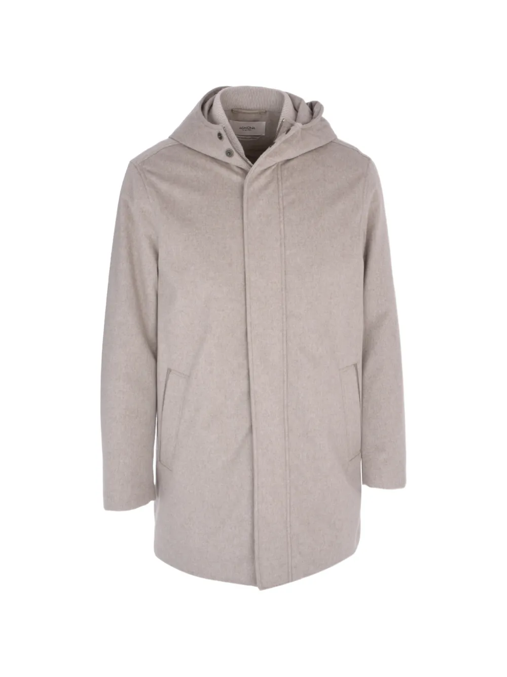Agnona Caban hooded jacket - Nude
