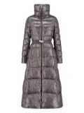 Herno belted a-line maxi coat - Grey