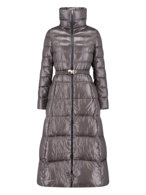 Herno belted a-line maxi coat