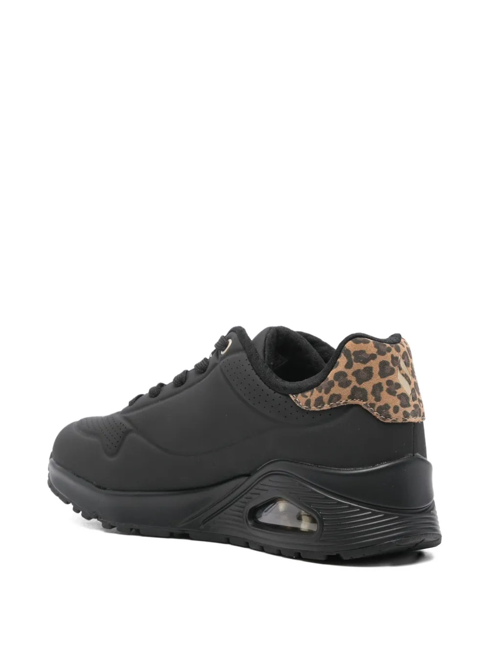 Skechers Leopard-print Sneakers In Black